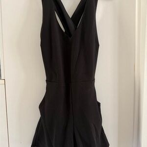 Black Sleeveless Romper